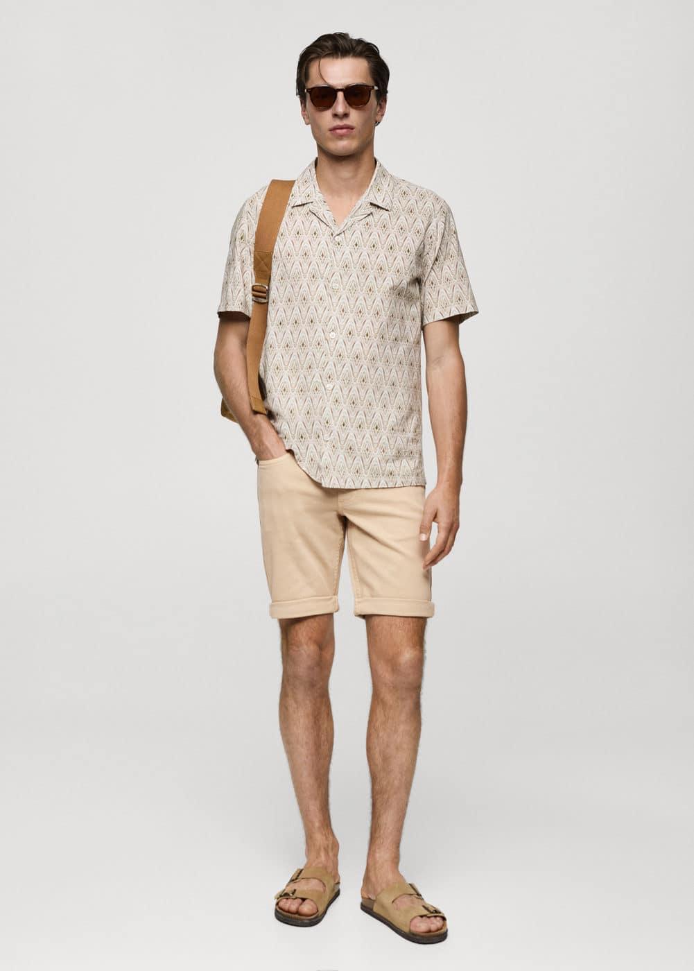 Mango Mens Denim Bermuda Shorts Product Image