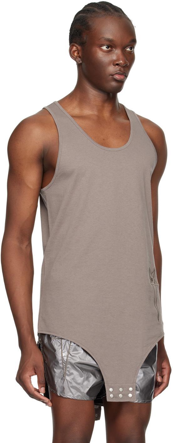 RICK OWENS Gray Champion Edition Basketball Tank Top In 34 Dust Product Image