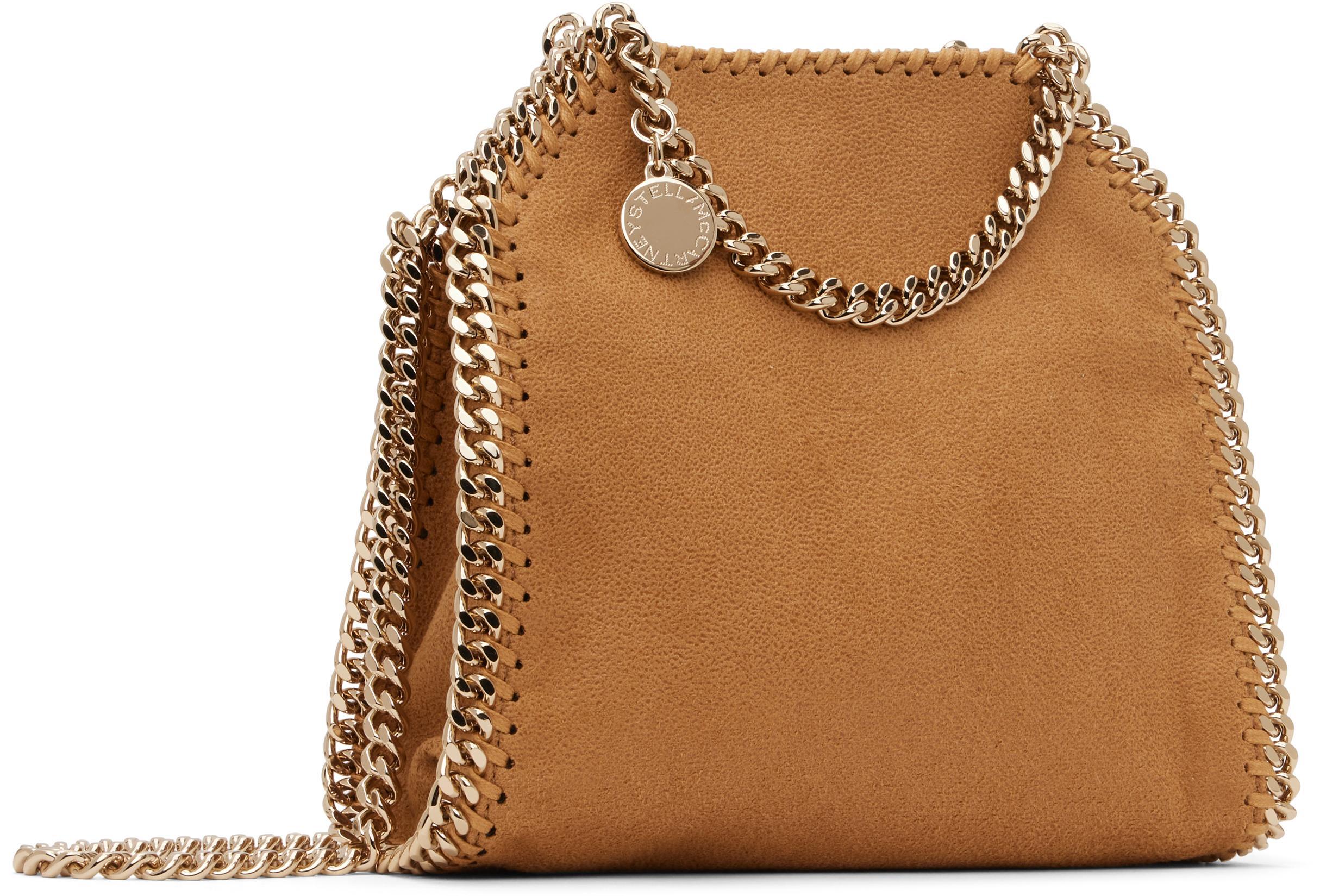 STELLA MCCARTNEY Tan Falabella Tiny Bag In 9967 Amber Product Image