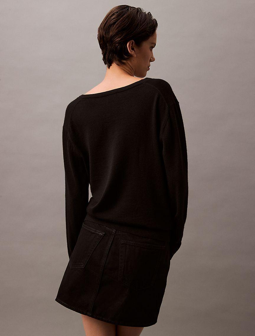 Extra Fine Merino Blend V-Neck Sweater Product Image