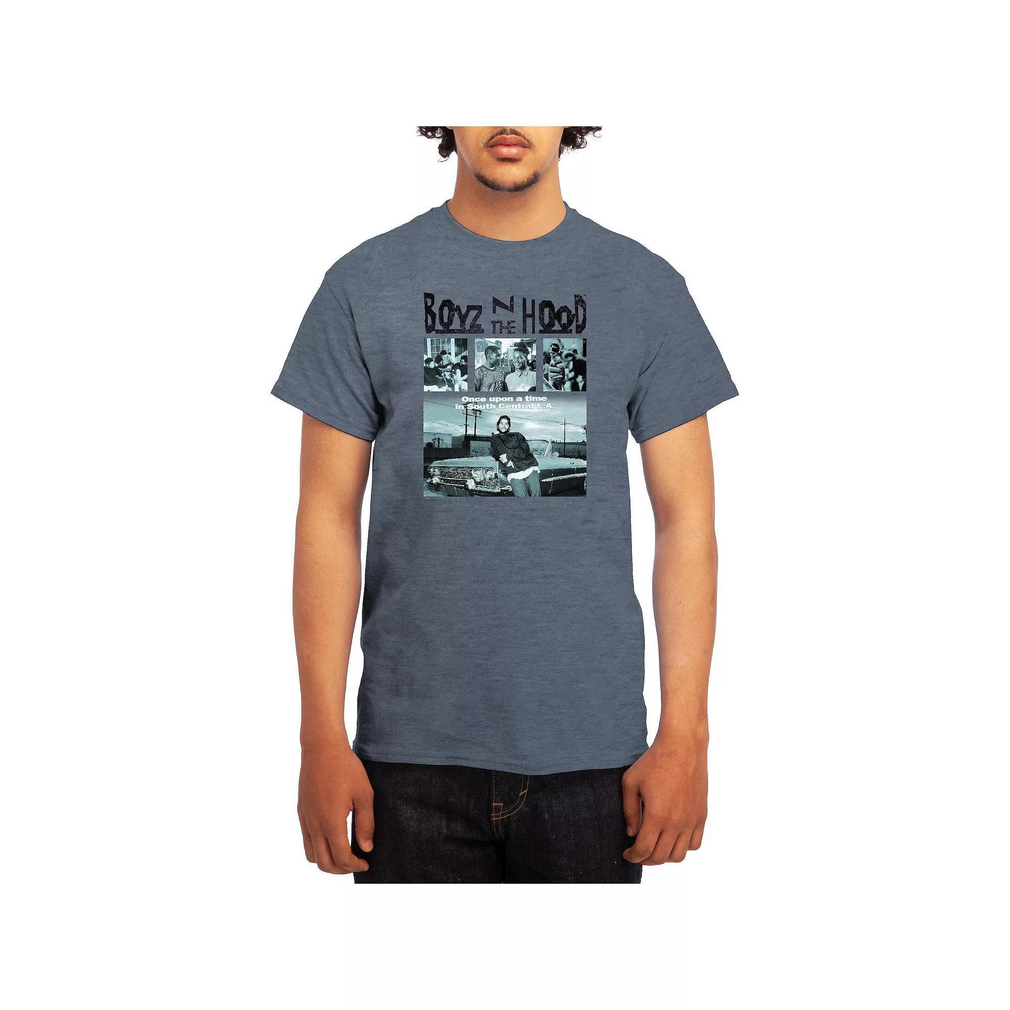 Men's Boyz N' The Hood Blue Movie Poster & Logo Tee, Boy's, Size: Large, Light Blue Product Image