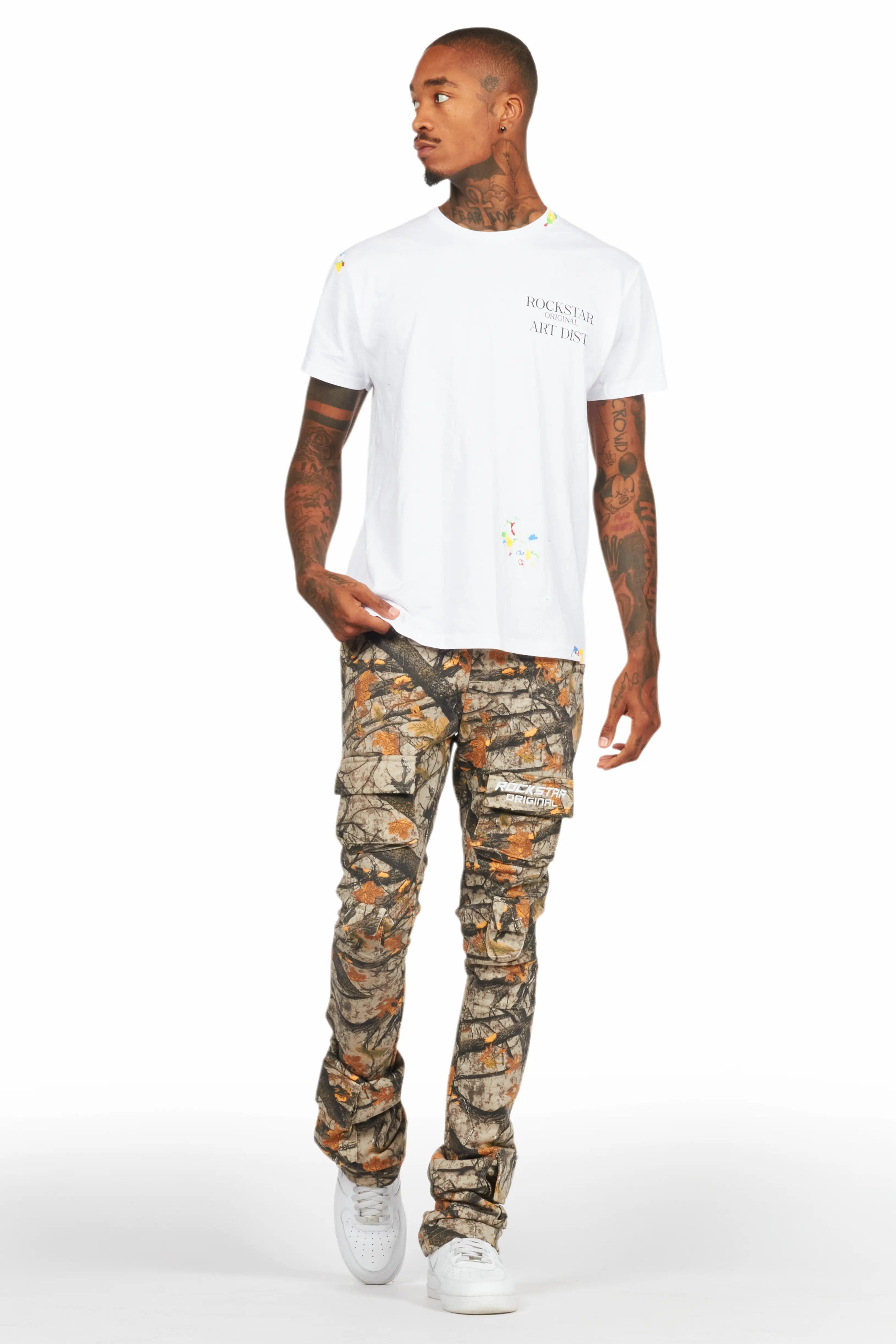 Connor Tree Camo Stacked Flare Track Pant Male Product Image