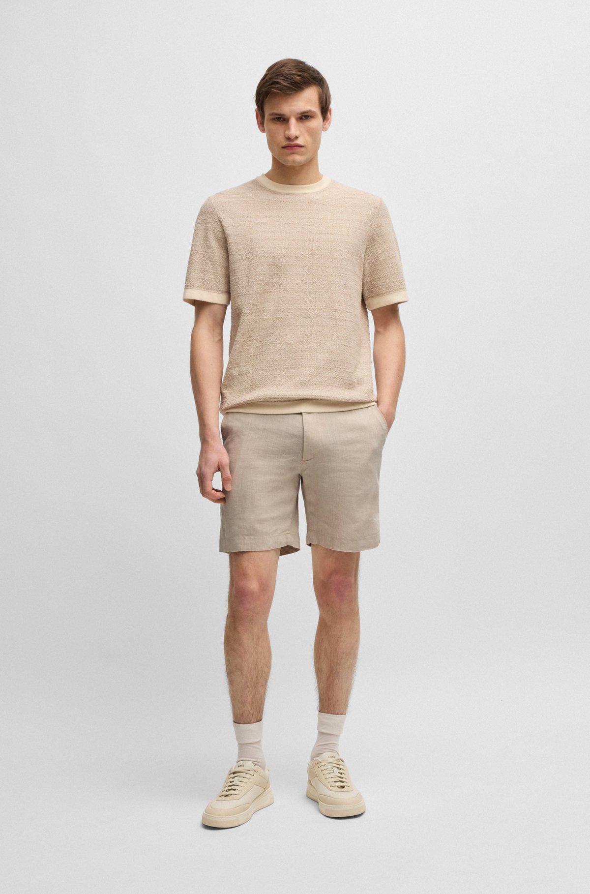 Regular-fit shorts in a linen blend with drawcord Product Image