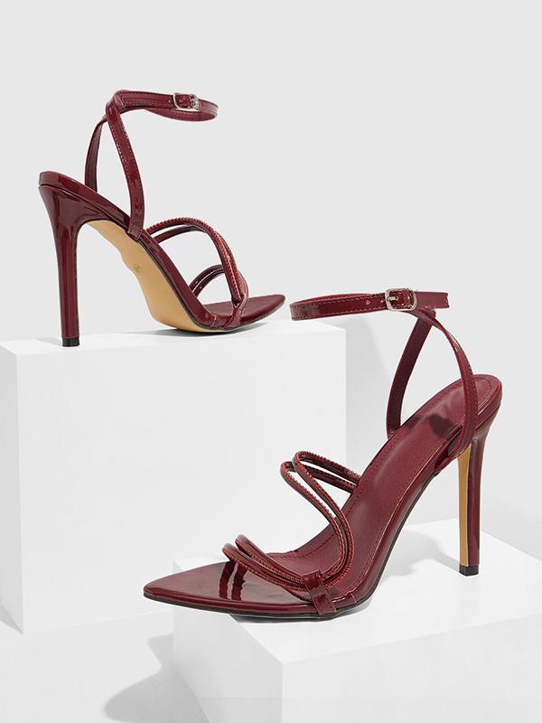 Belt Buckle Hollow Split-Joint Pumps Sandals Product Image