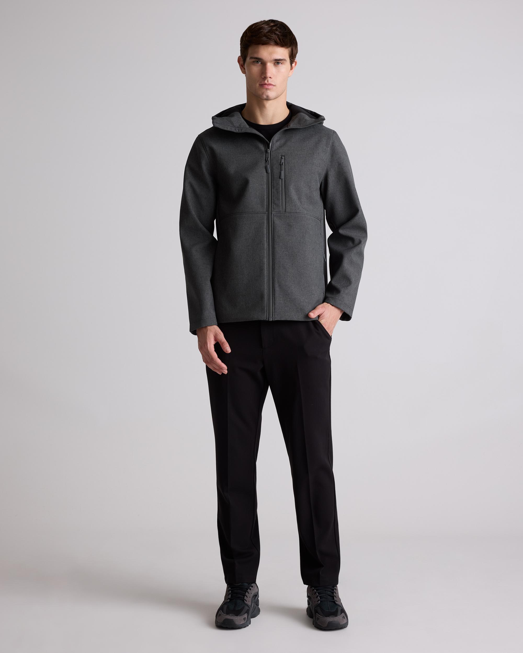 Quince | Men's Softshell Fleece-Lined Full-Zip Hooded Jacket Recycled Polyester Product Image