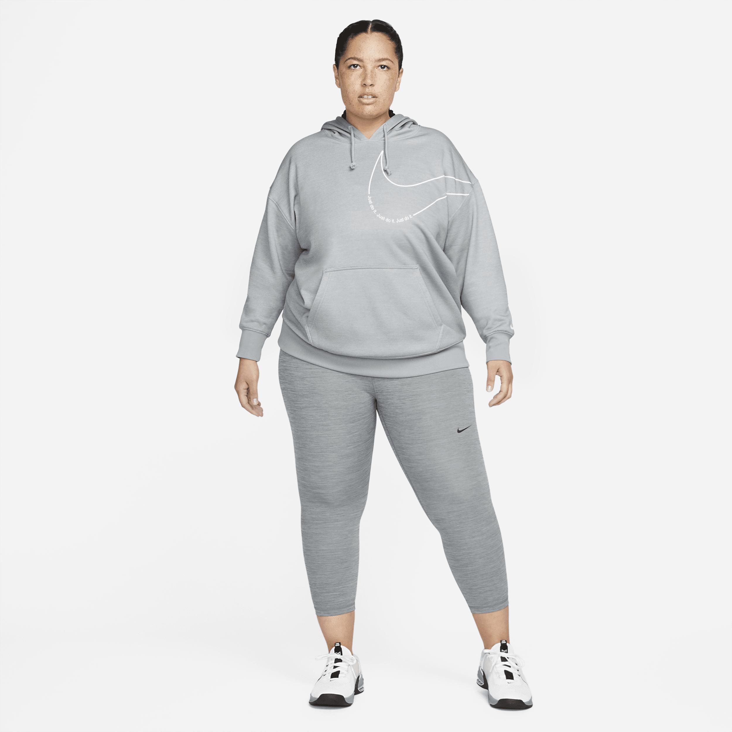 Womens Nike Pro Mid-Rise Crop Mesh-Panel Leggings (Plus Size) Product Image