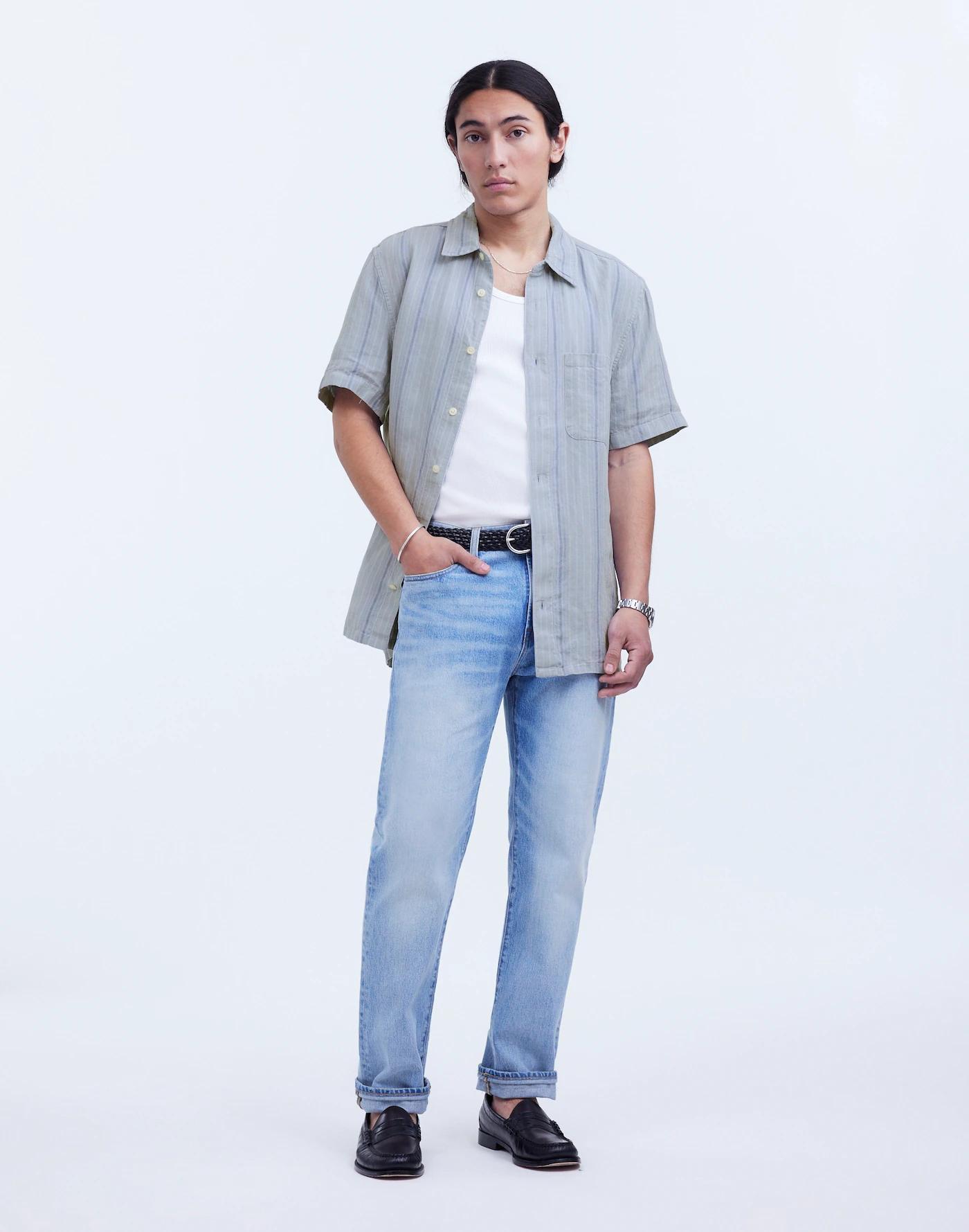 Easy Short-Sleeve Shirt in Linen Product Image