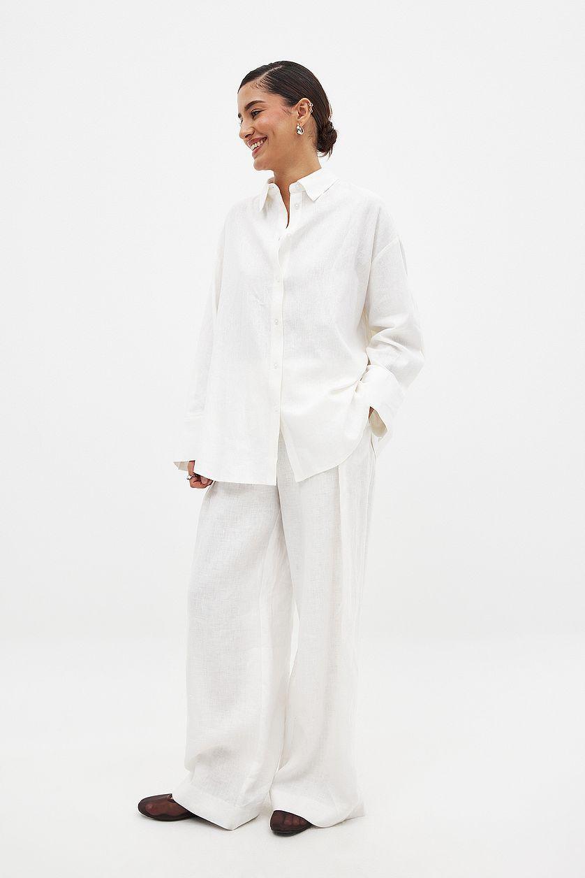 Oversized Linen Blend Shirt Product Image