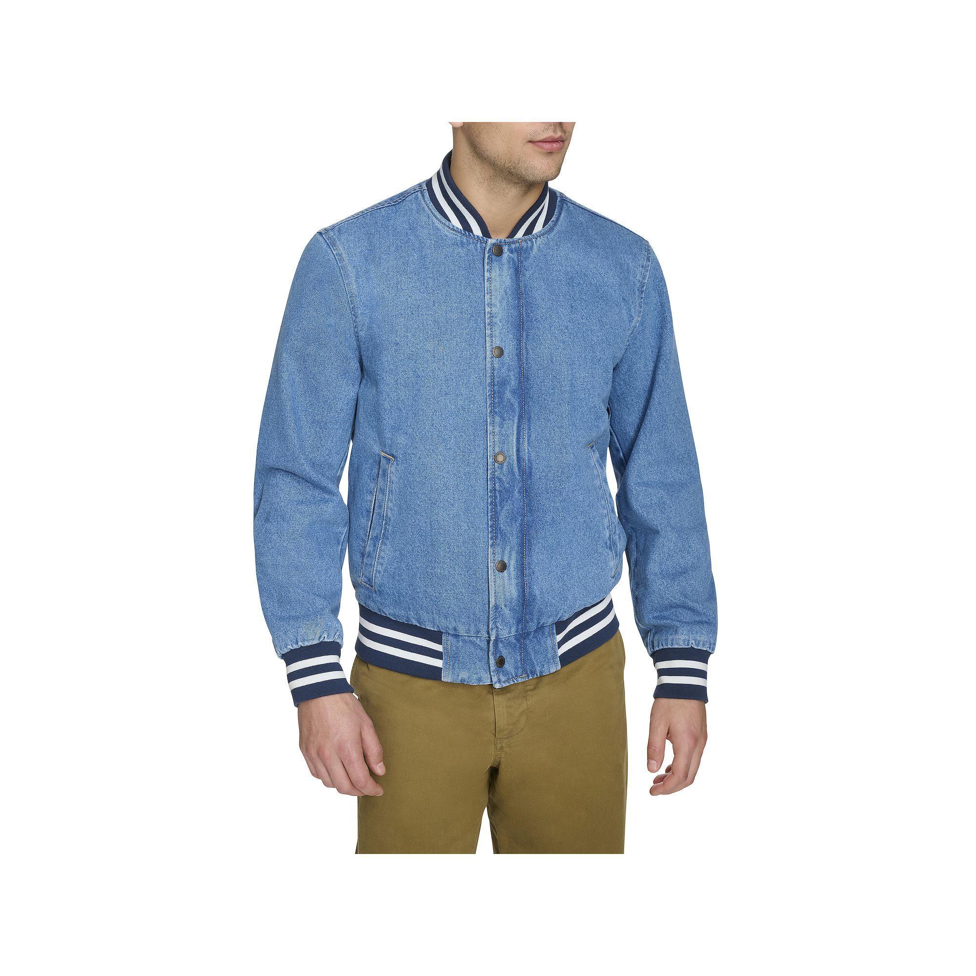 Men's Levi's® Denim Varsity Bomber Jacket, Size: Small, Blue Product Image