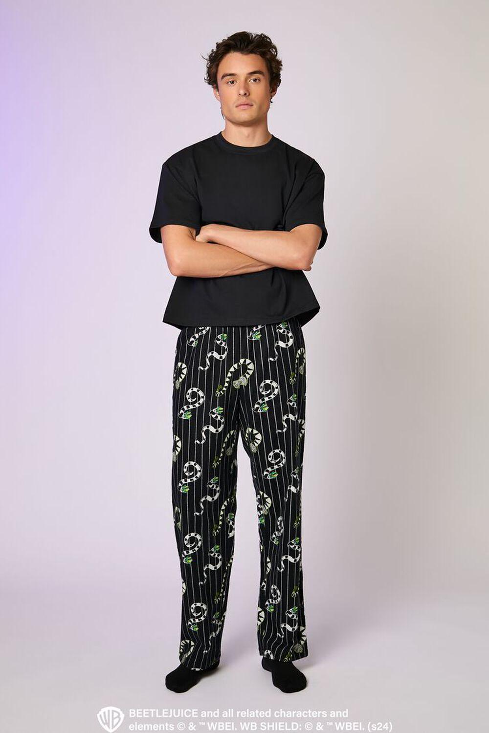 Beetlejuice Beetlejuice Flannel Pajama Pants | Forever 21 Product Image