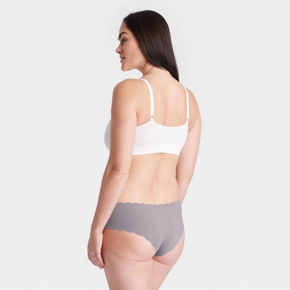 Women's Invisible Edge Cheeky Underwear with Scallop Edge - Auden™ Gray XS Product Image