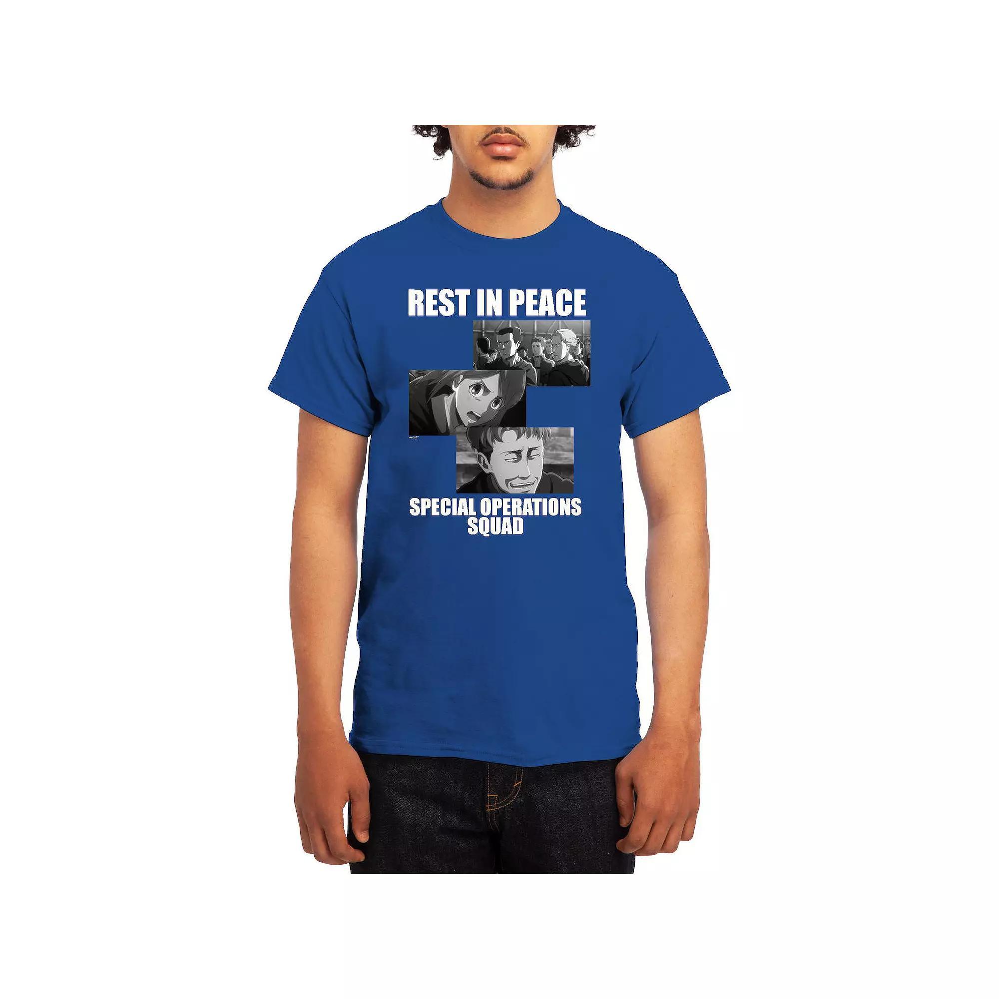 Men's Attack on Titan Rest in Peace Squad Tee, Size: XL, Green Product Image