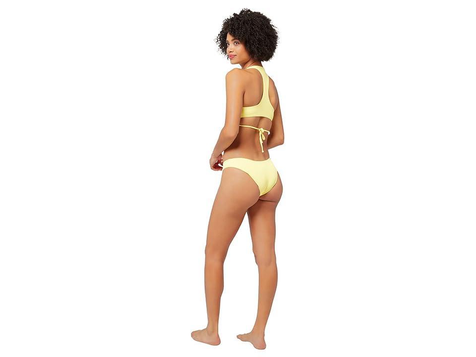 L*Space Ridin' High Ribbed Dax Top (Lemon Drop) Women's Swimwear Product Image