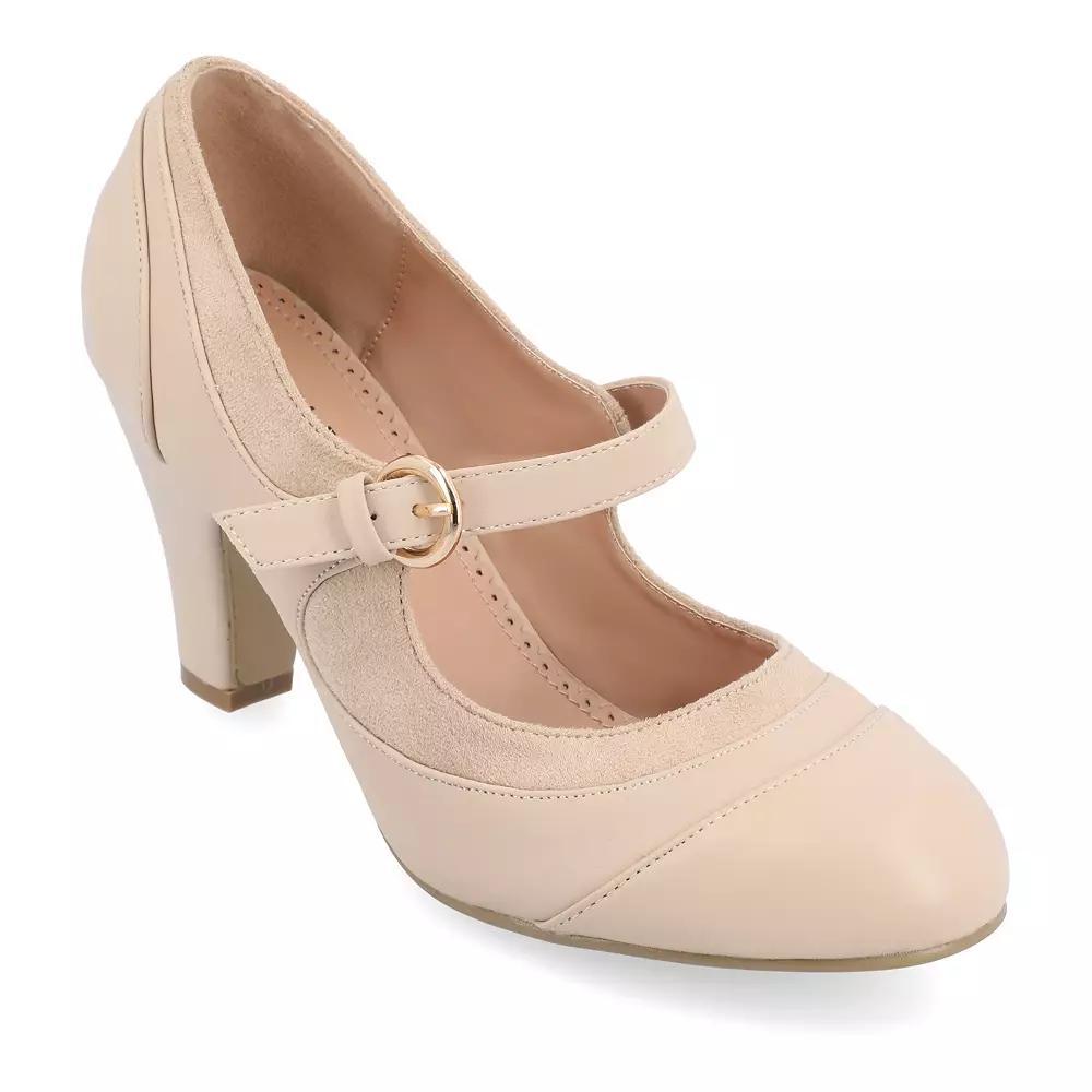 Journee Siri Womens Mary Jane Heels Ivory Product Image