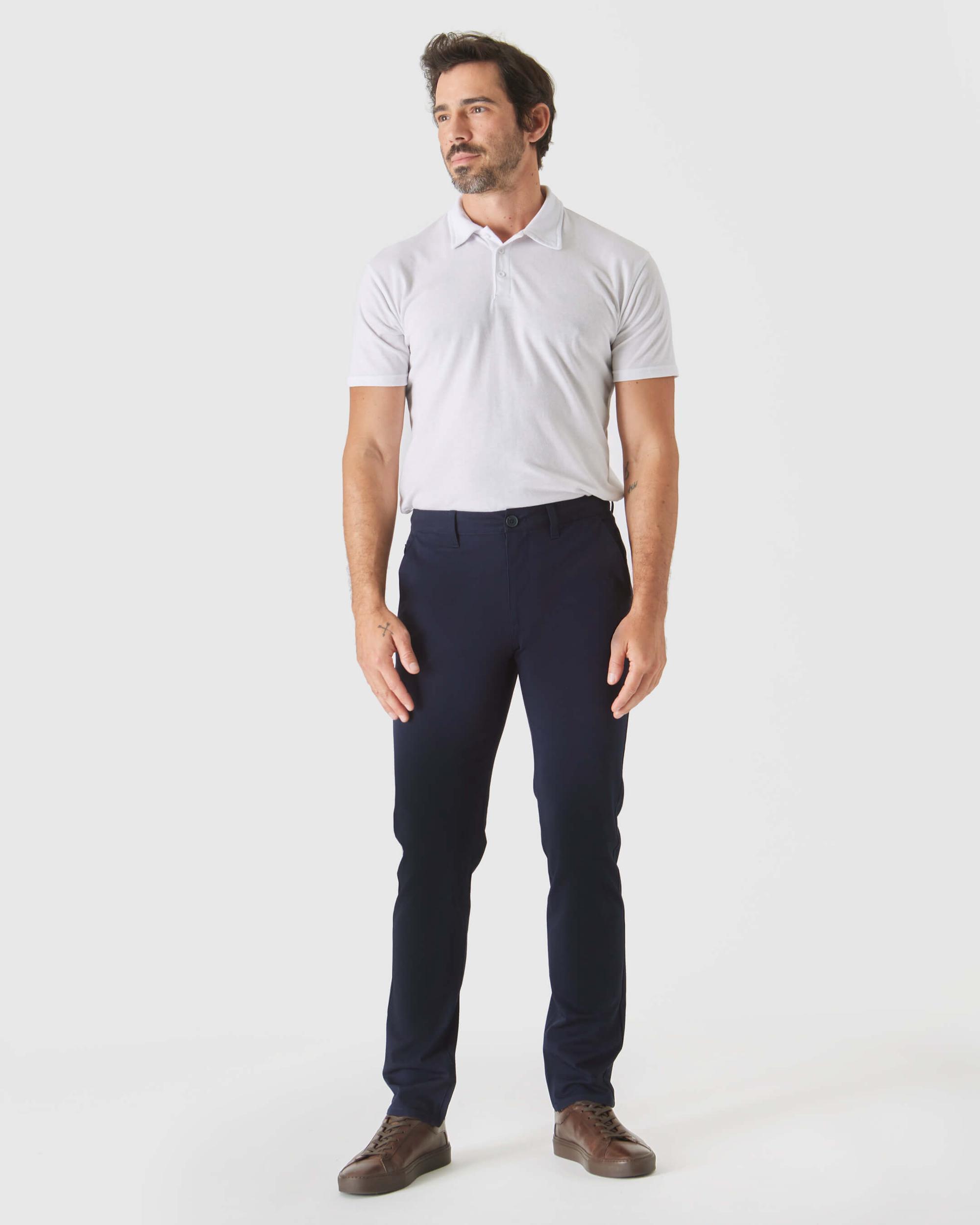 Navy Slim Twill Chino Pant Product Image