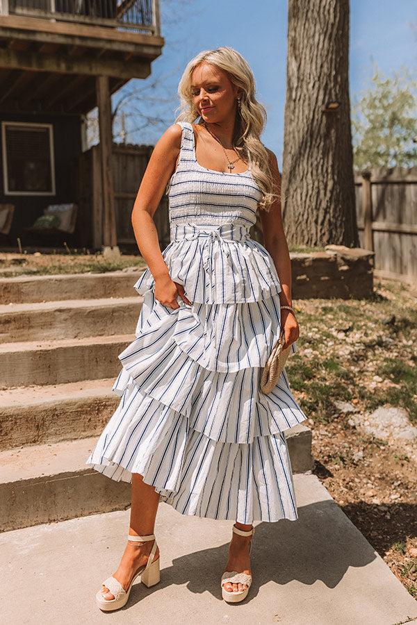 Bay Breeze Tiered Midi Dress Product Image