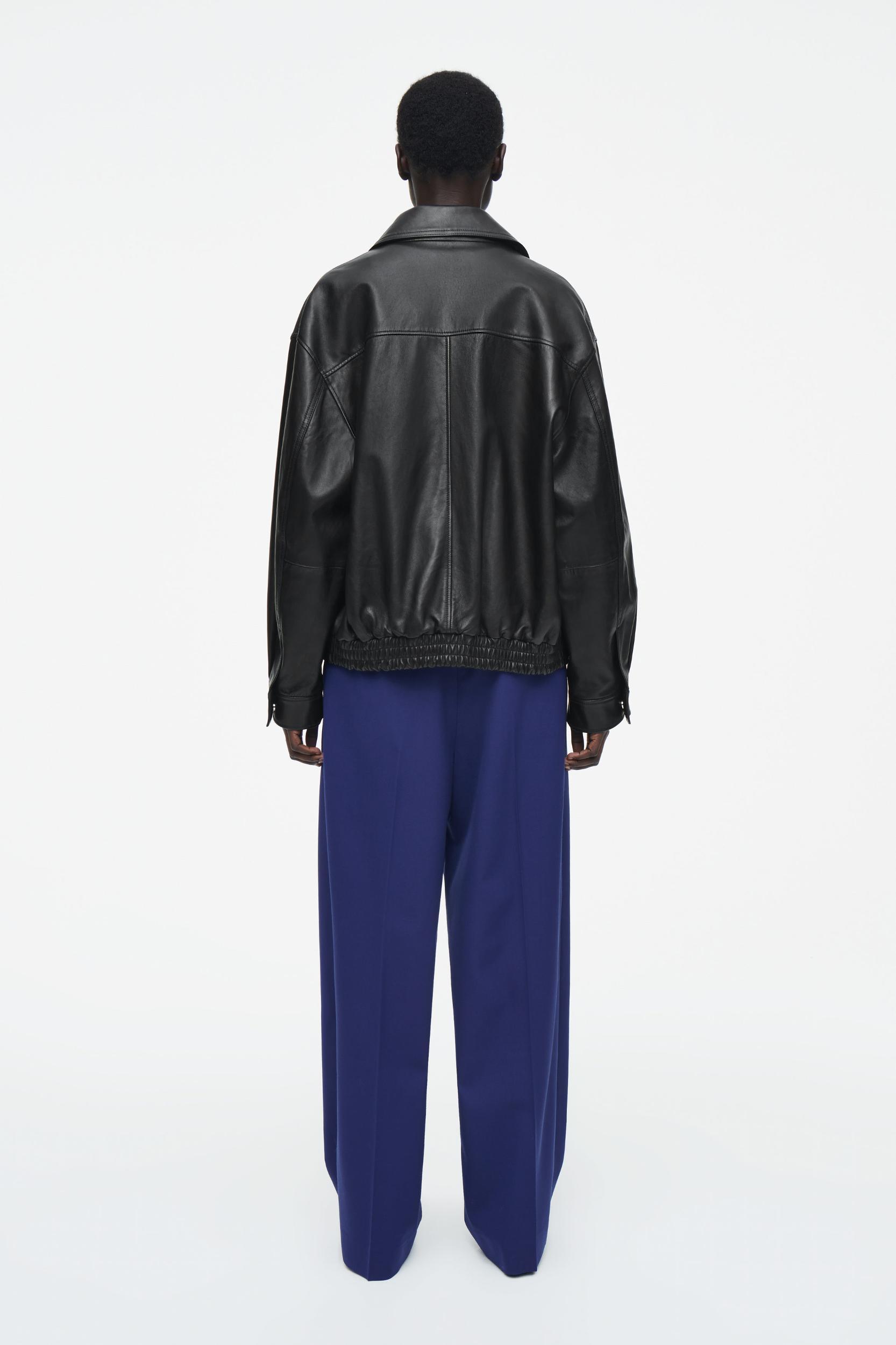 RELAXED TWILL WIDE-LEG PANTS Product Image