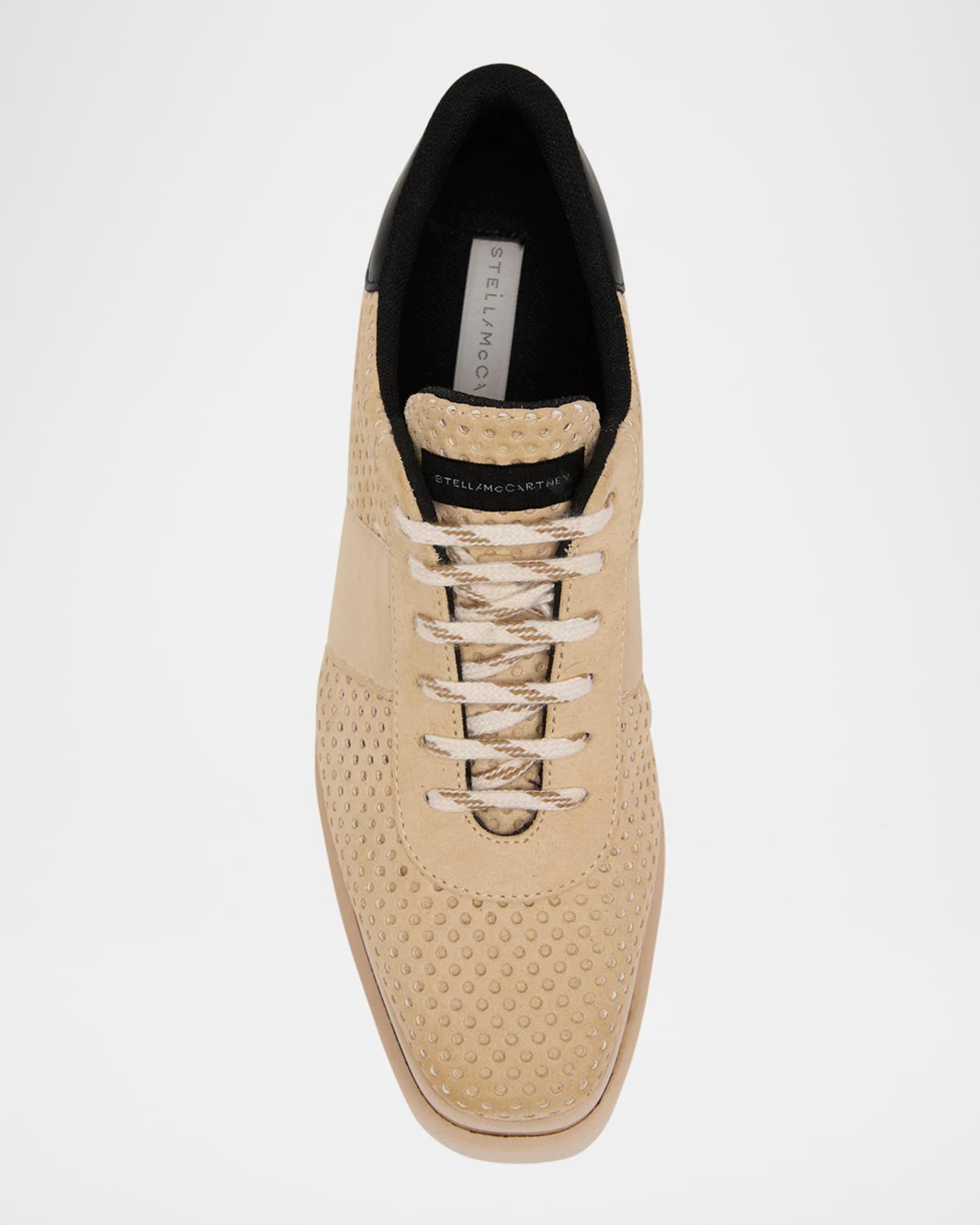 Sneakelyse Vegan Perforated Platform Sneakers Product Image