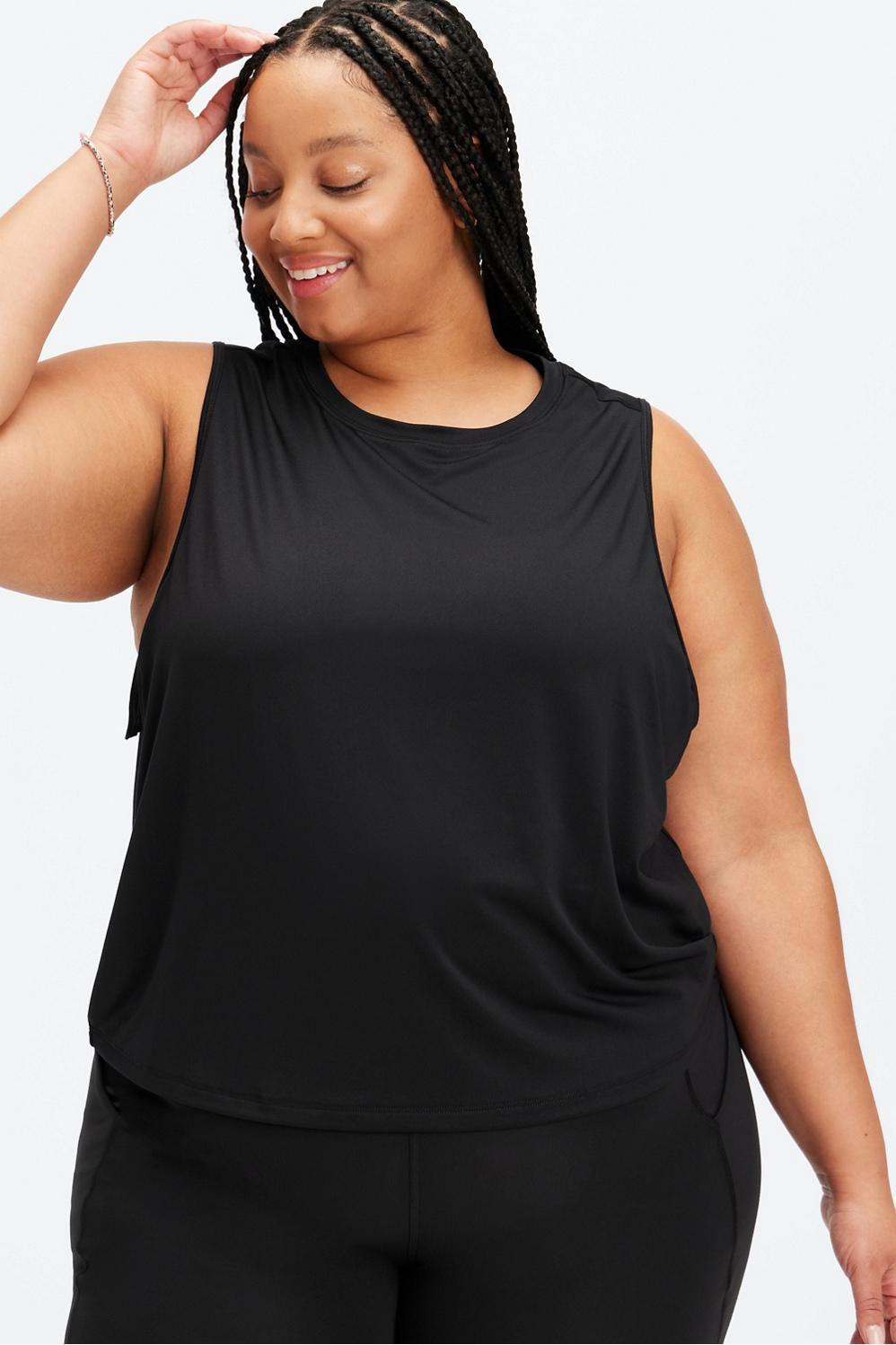 Fabletics Blake Muscle Tank Womens black plus Size 4X Product Image