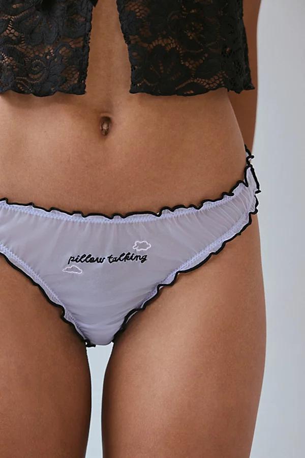 Out From Under Sweet Nothings Embroidered Thong Womens at Urban Outfitters Product Image