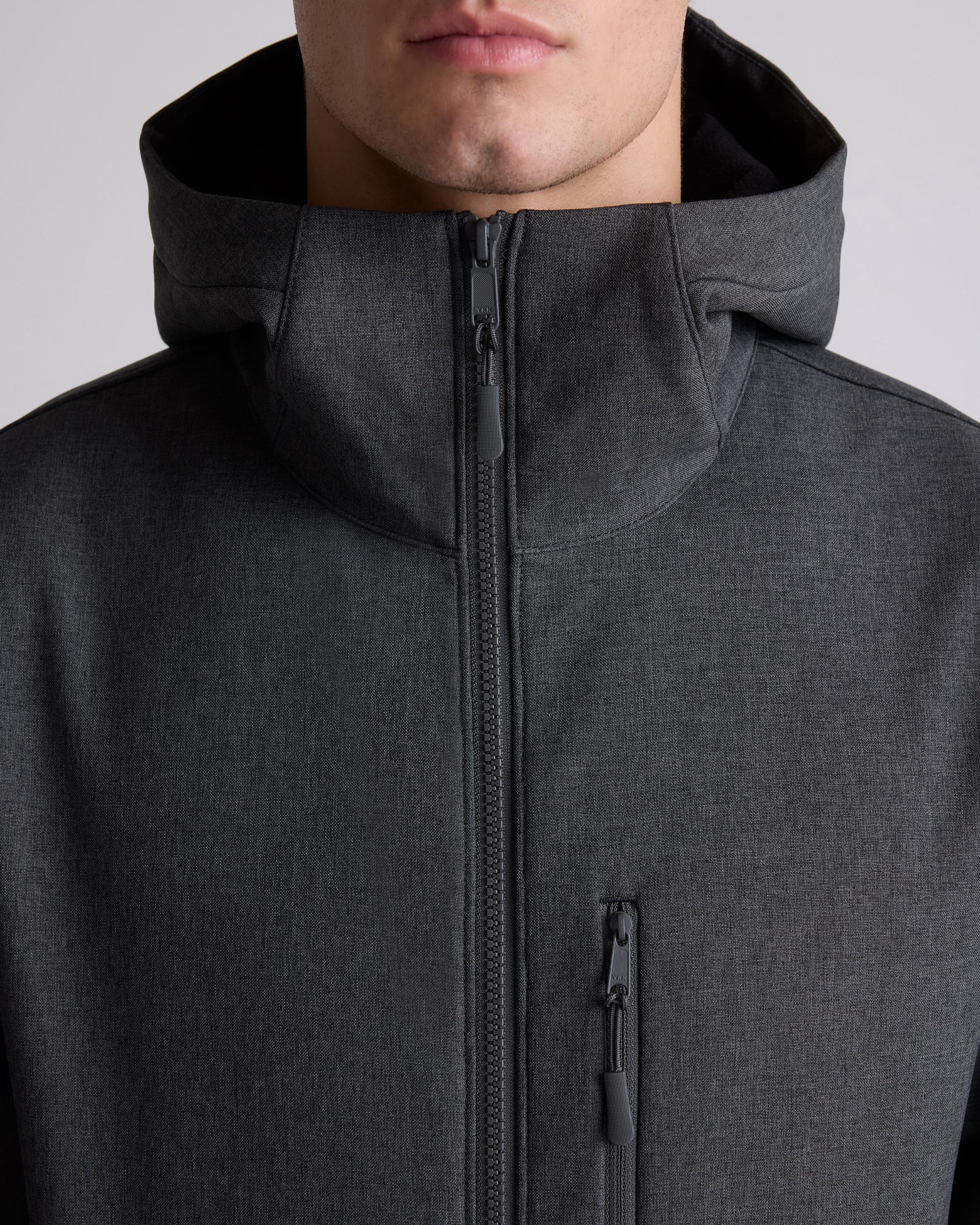Quince | Men's Softshell Fleece-Lined Full-Zip Hooded Jacket Recycled Polyester Product Image