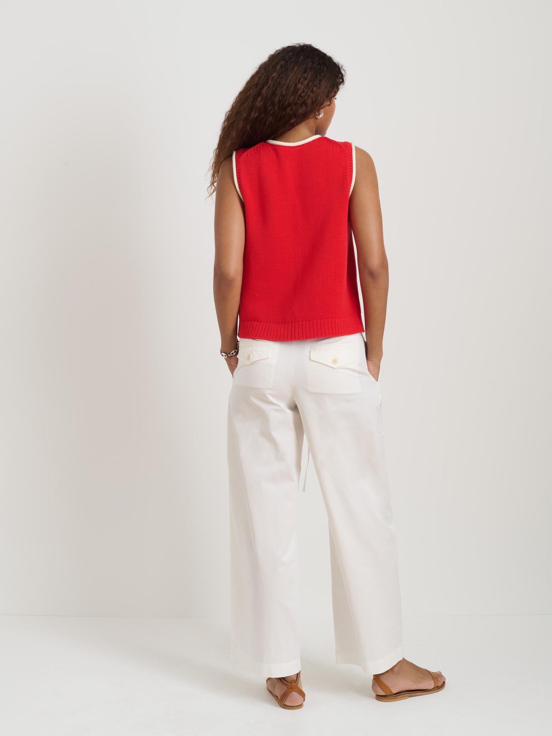Bridget Tipped Vest in Cotton Product Image