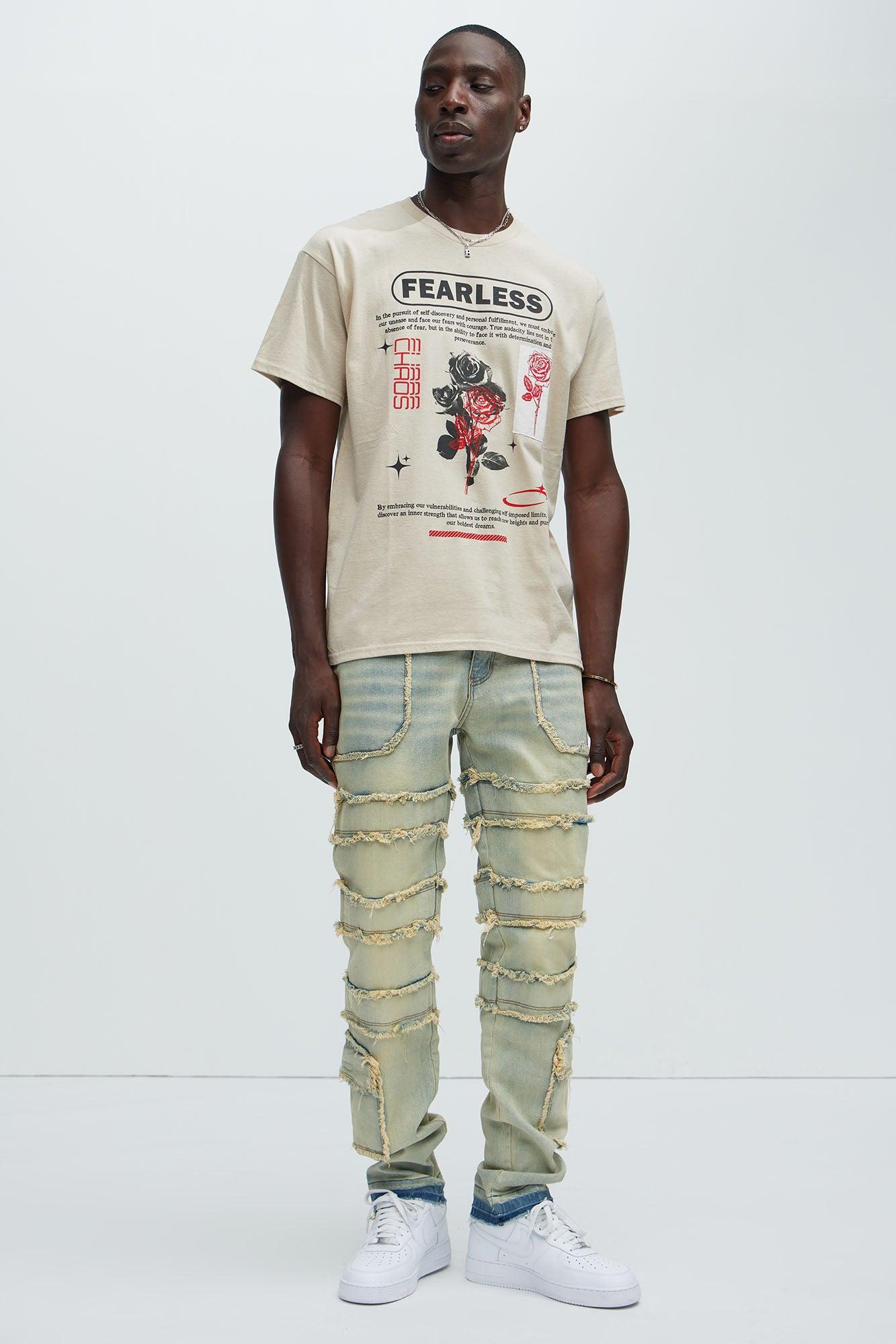 Fearless In The Chaos Short Sleeve Tee - Sand Product Image