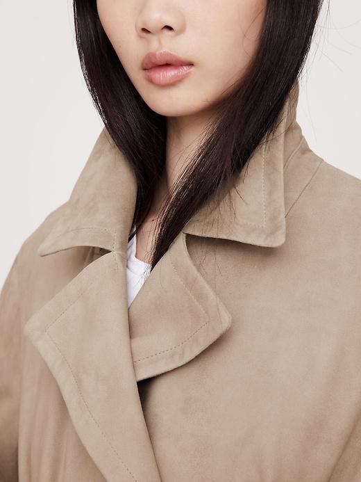 Suede Trench Coat Product Image