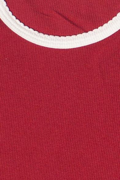 Scallop Edge Ringer Tee Product Image