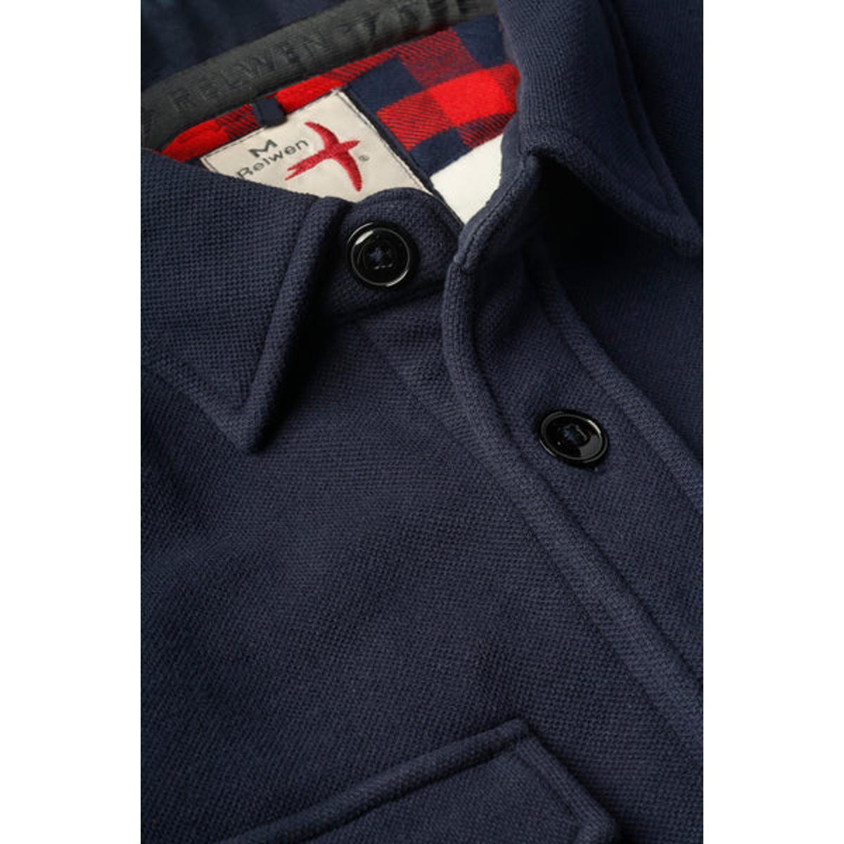 Pique Fleece Workshirt Navy Product Image