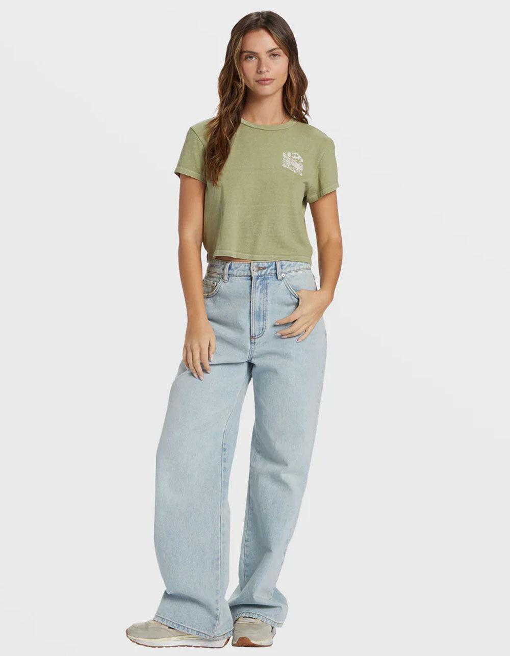 BILLABONG White Noise Womens Crop Tee Product Image