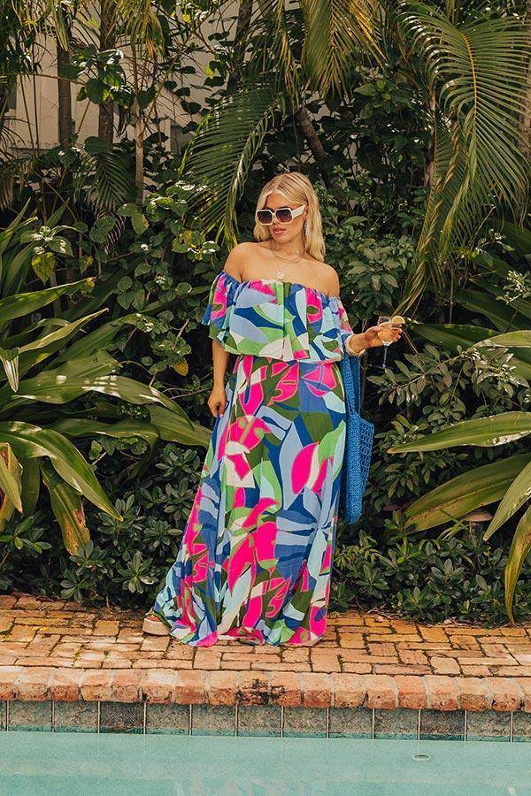 Palm Paradise Maxi Dress Curves Product Image