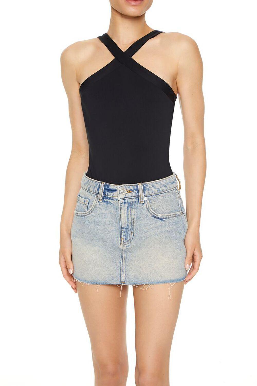 Fitted V-Strap Bodysuit | Forever 21 Product Image