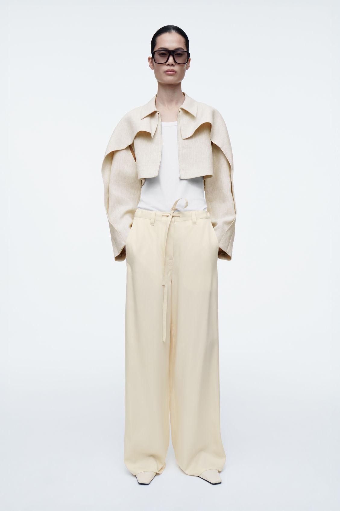 CROPPED LINEN JACKET Product Image