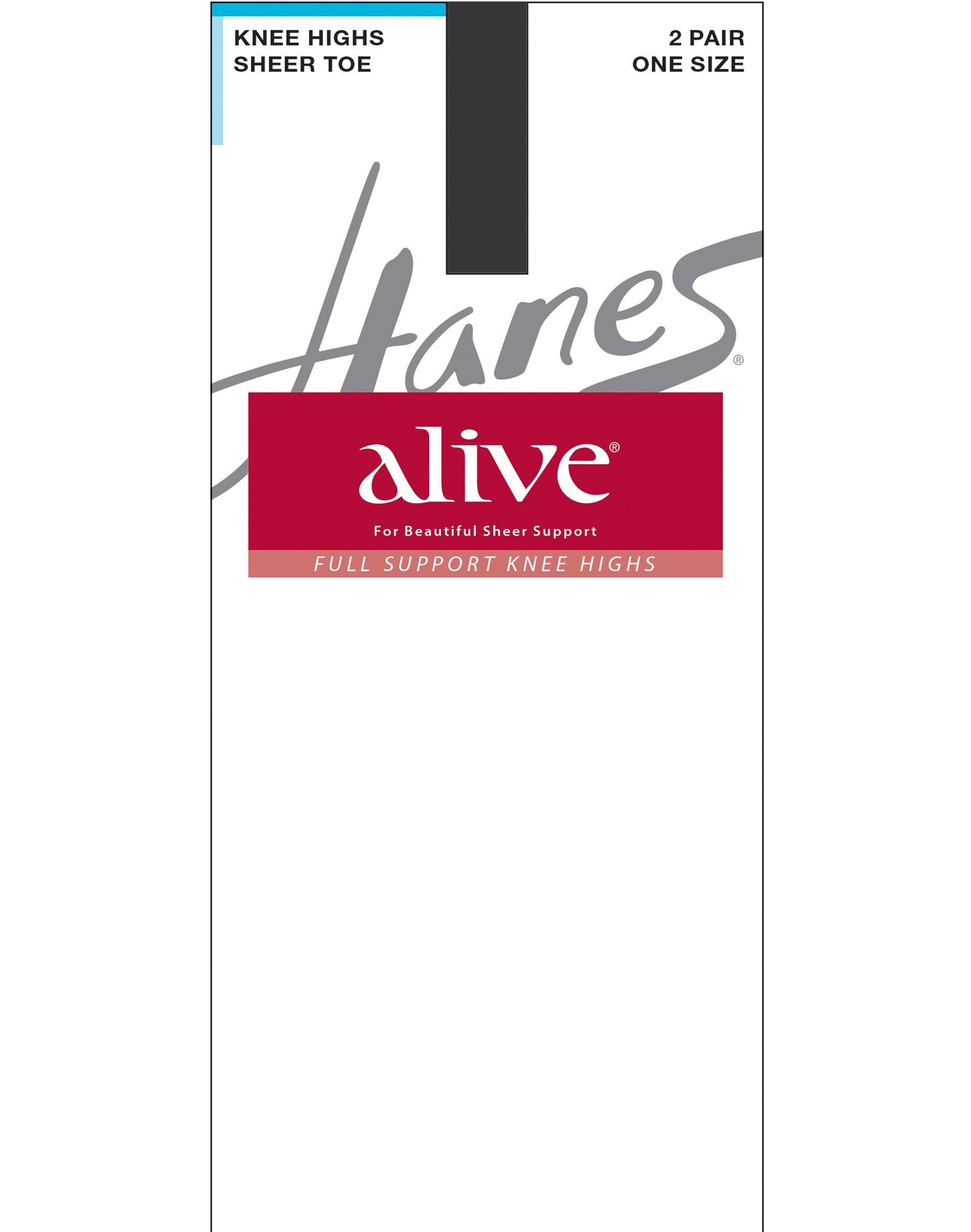 Hanes Alive Full Support Sheer Knee Highs, 2-Pack Little Color Womens Product Image