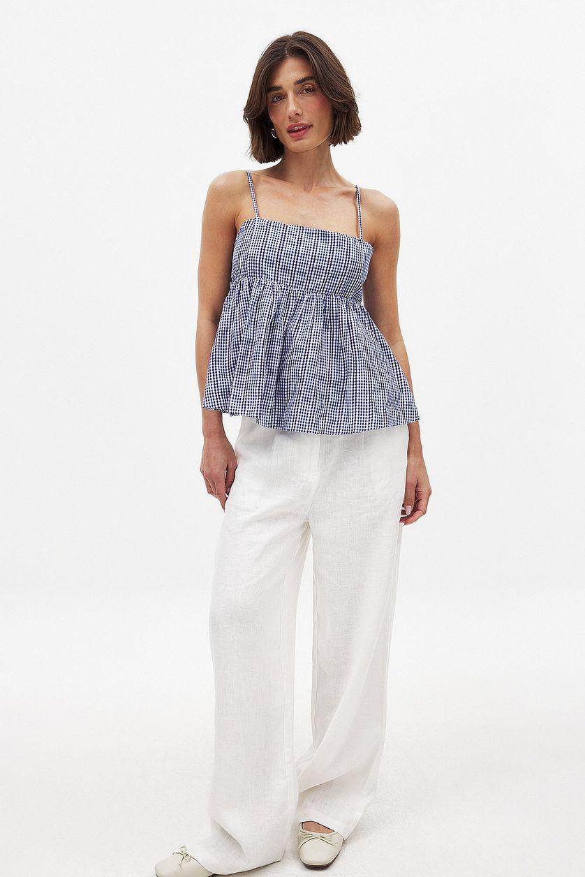 Cotton Open Back Strap Top Product Image