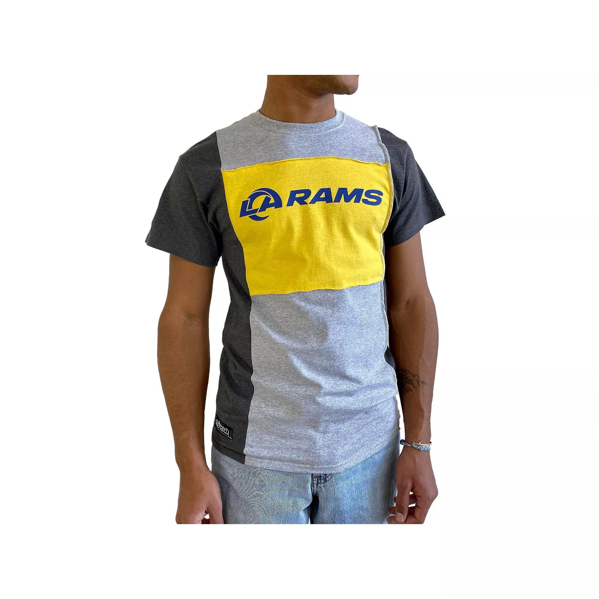 Men's Refried Apparel Heather Gray Los Angeles Rams Sustainable Split T-Shirt, Size: 3XL, Grey Product Image