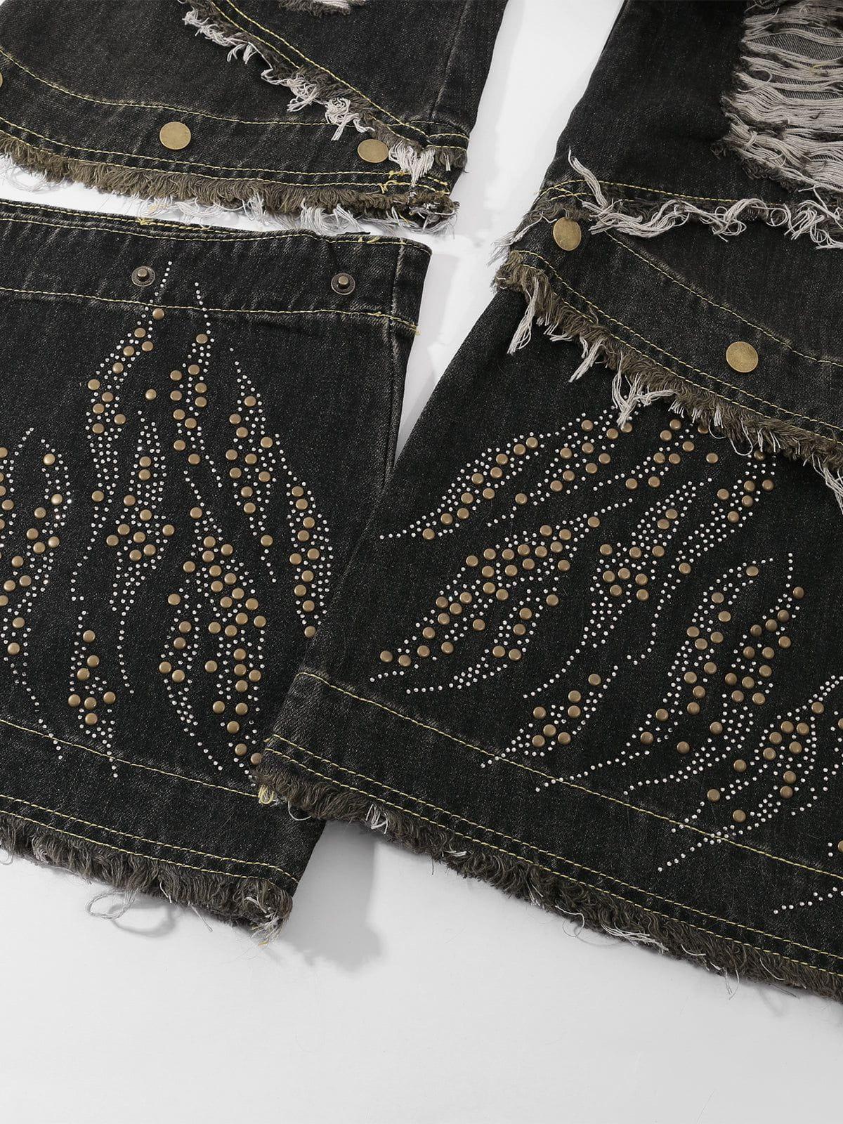 Aelfric Eden Fringe Rivet Flared Jeans Female Product Image