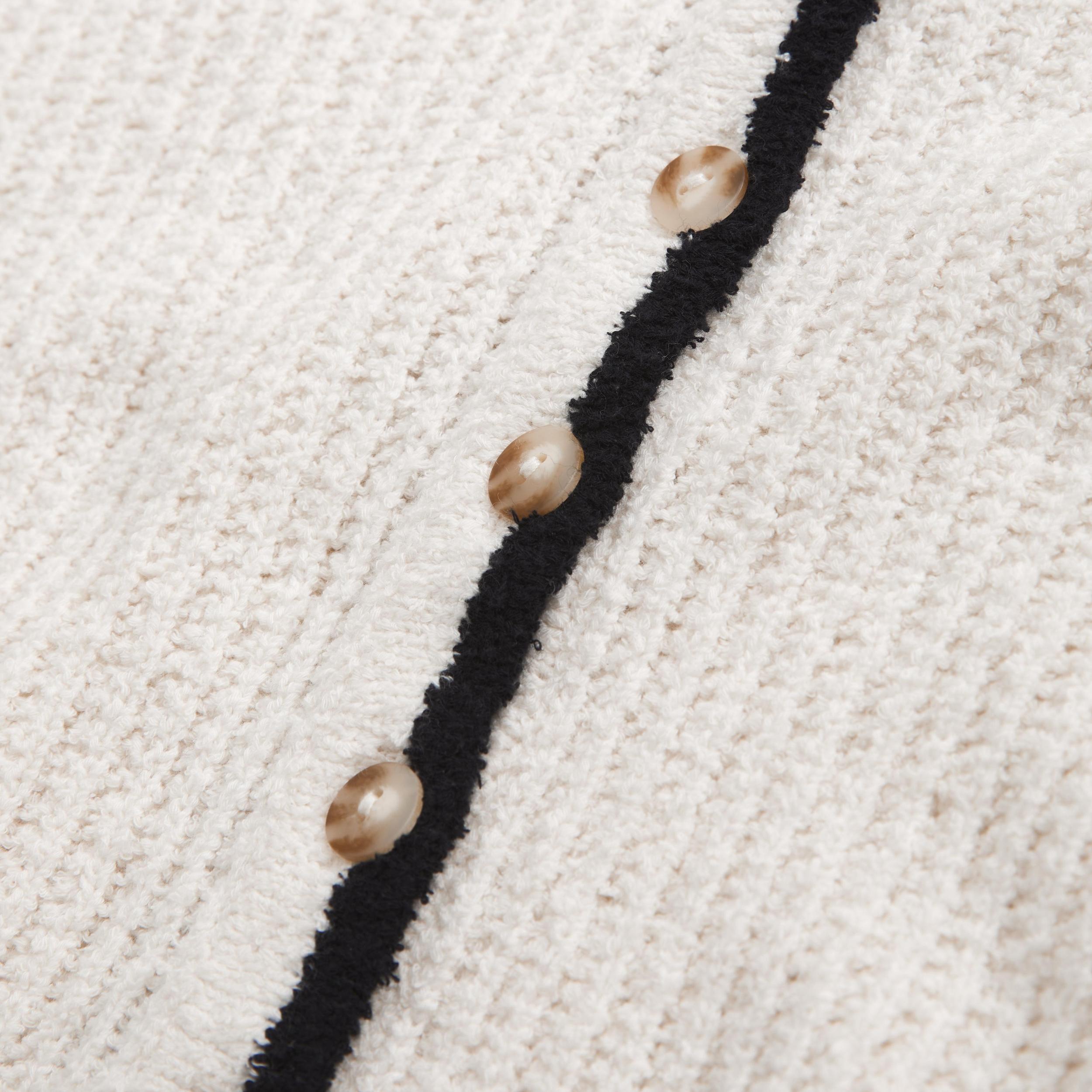 Short-Sleeve Crochet-Style Polo Product Image