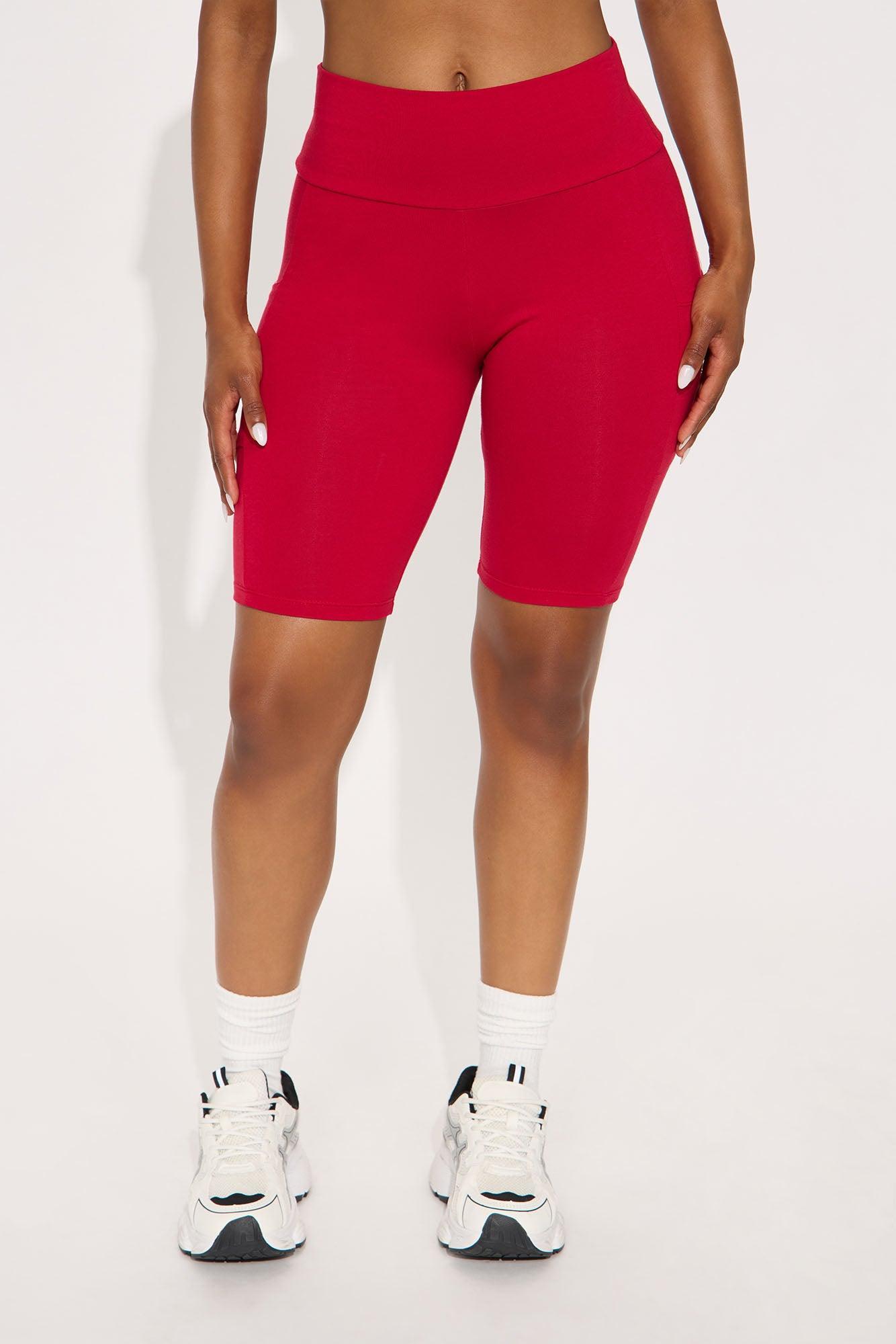 Keeping Up Biker Short - Red Female Product Image