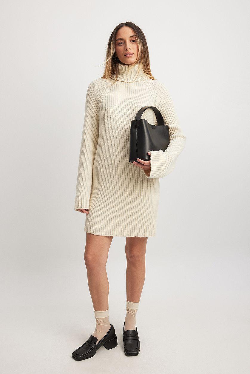 Knitted Sweater Dress Offwhite Product Image