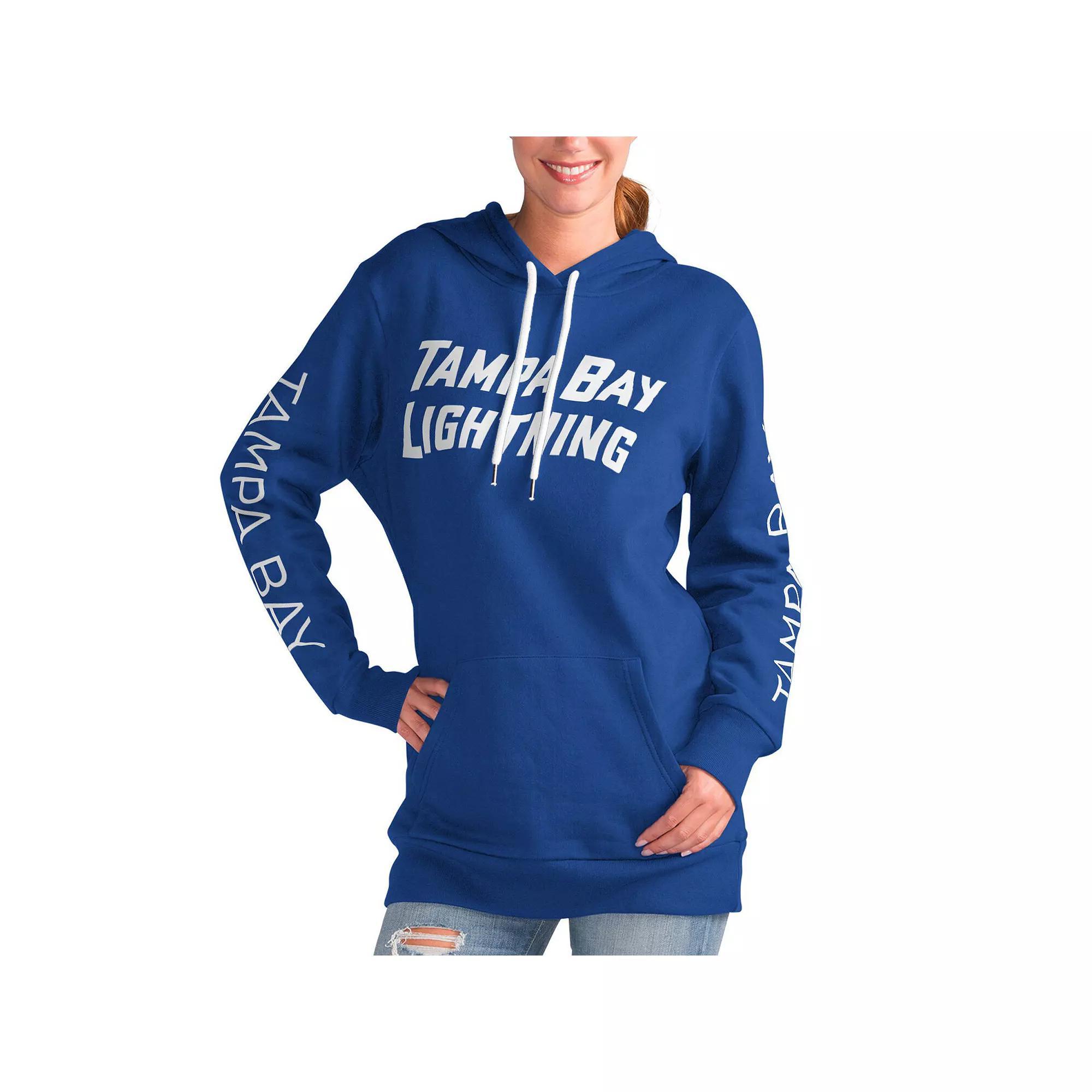 Women's G-III 4Her by Carl Banks Blue Tampa Bay Lightning Overtime Pullover Hoodie,  Product Image