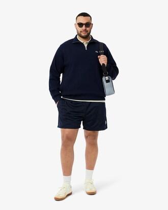 Zip-Up High Neck Interlock Sweatshirt Product Image