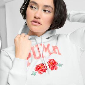 PUMA Faux Embroidered Floral Womens Hoodie Product Image