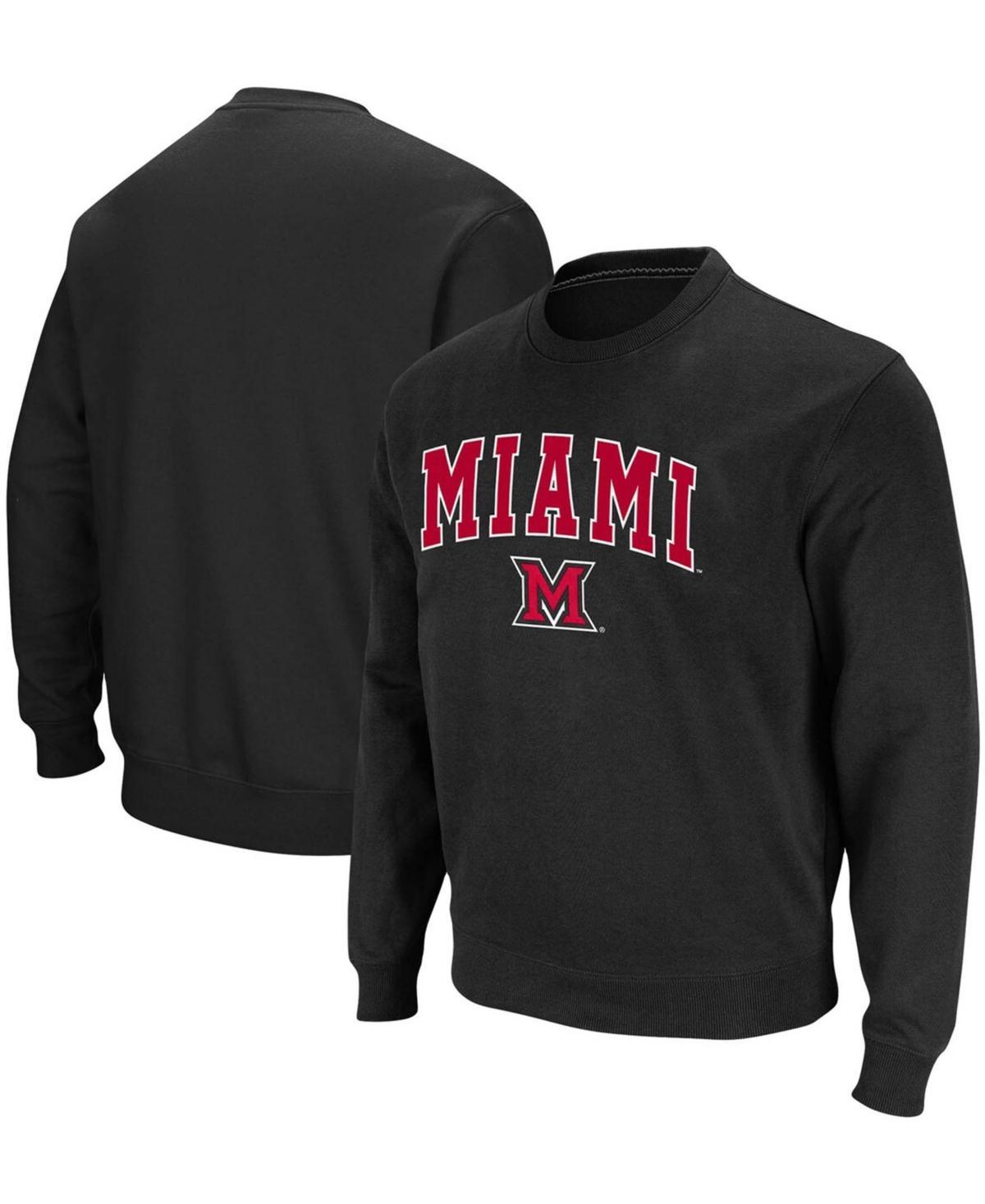 Mens Colosseum Heathered Gray NDSU Bison Arch & Logo Tackle Twill Pullover Sweatshirt Product Image