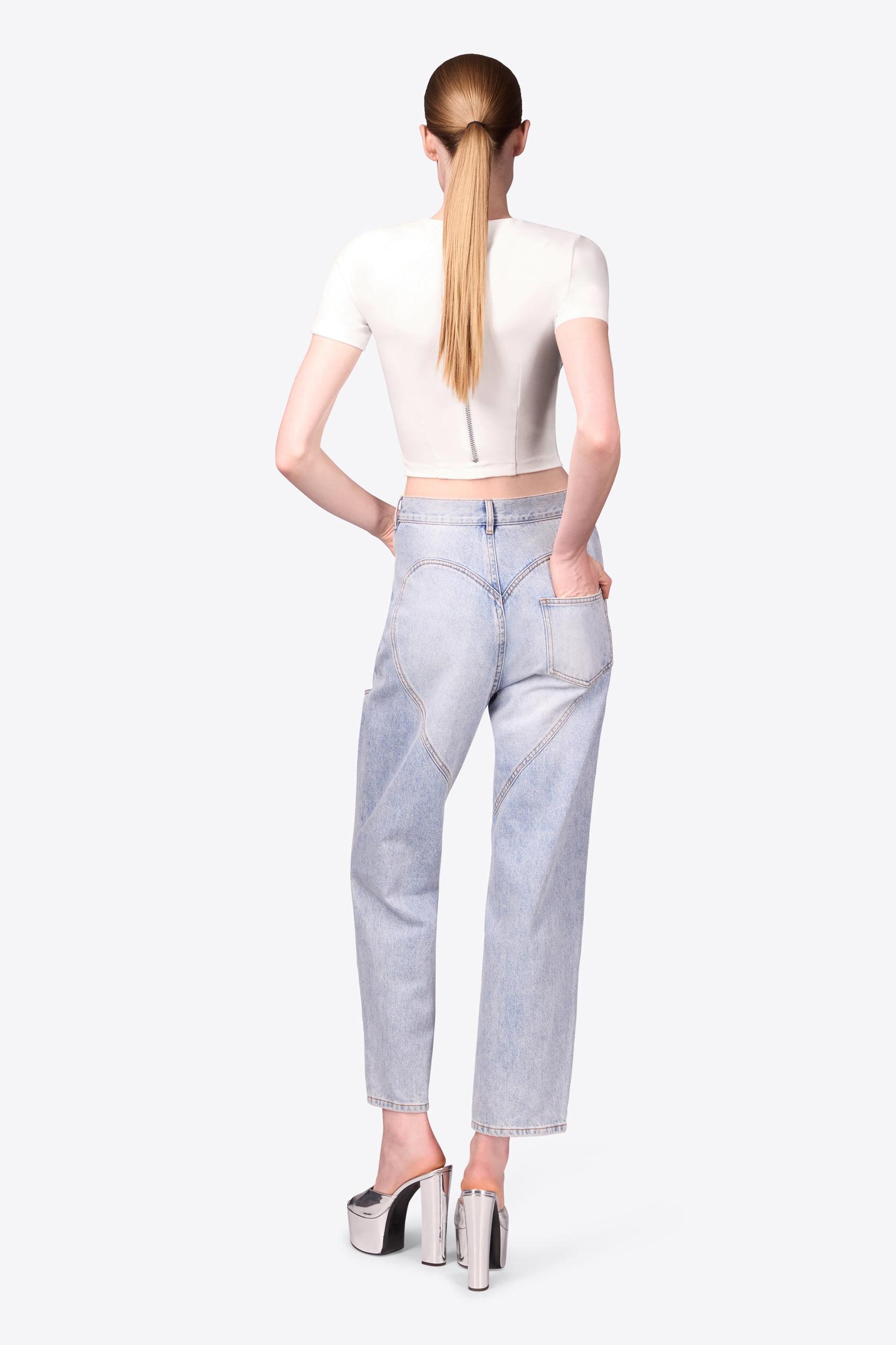 Zipper Bustier Cup T-Shirt Product Image