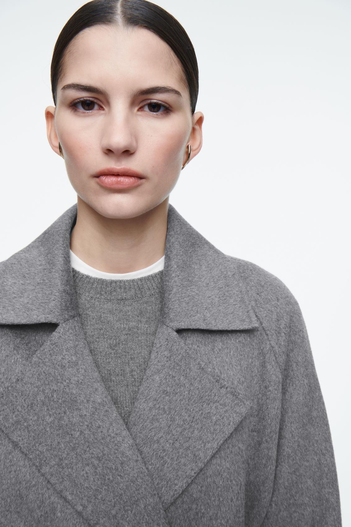 BELTED DOUBLE-FACED WOOL COAT Product Image