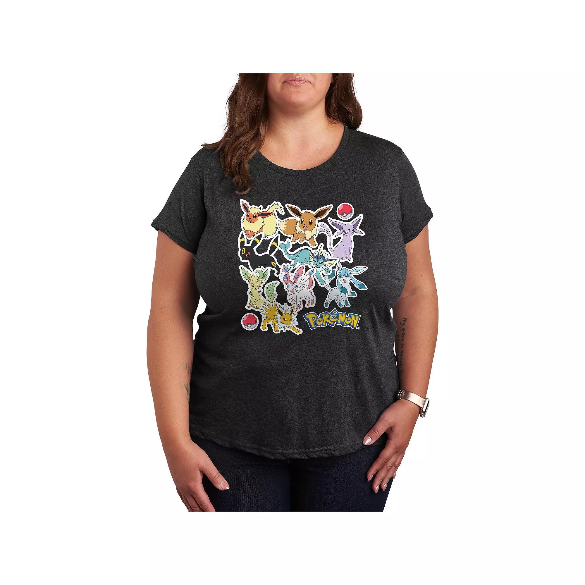 Women's Pokemon Eeveelution Stickers Tee,  Product Image