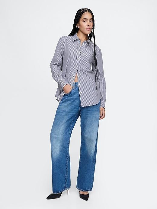 Organic Cotton Poplin Long Shirt Product Image