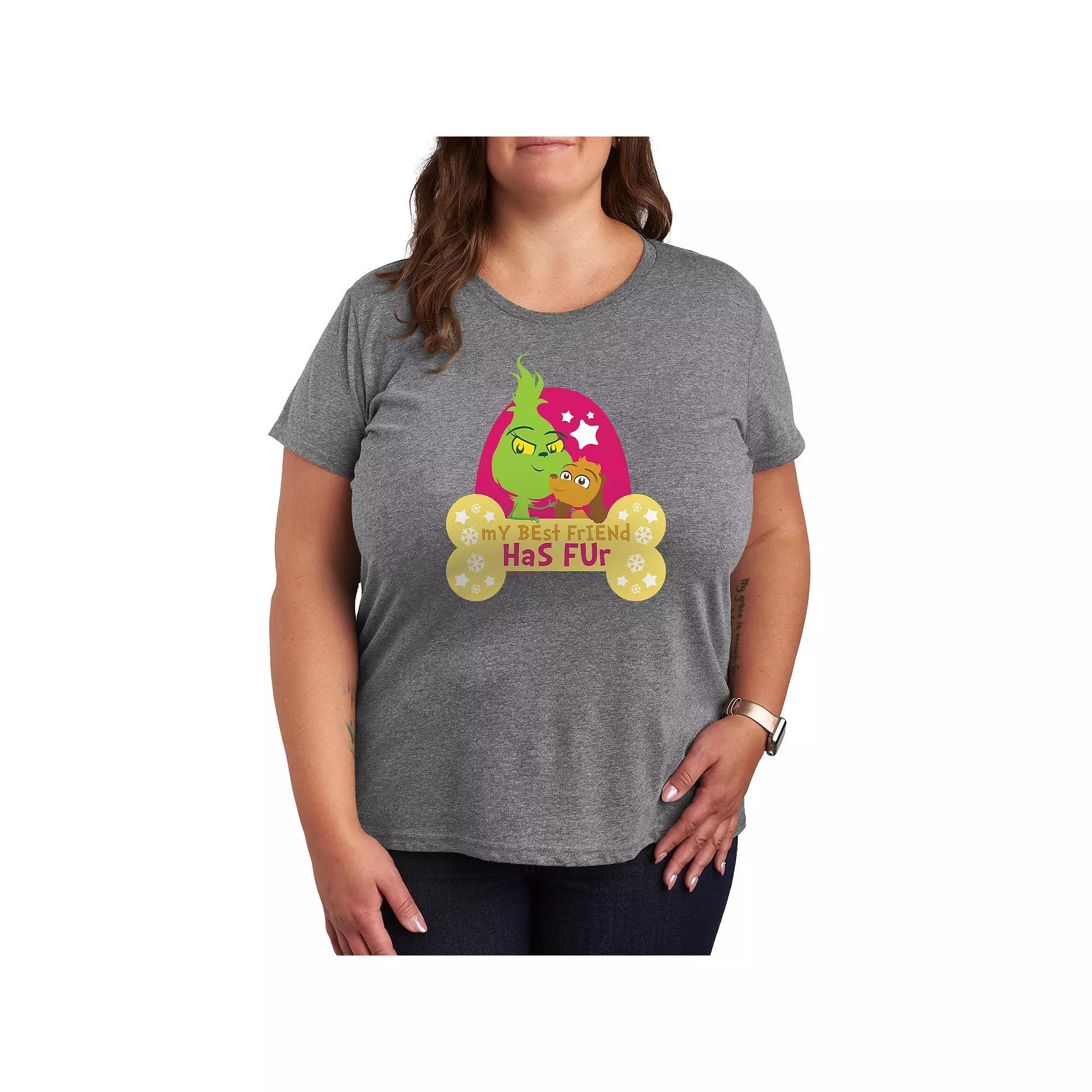 Plus Dr. Seuss Little Grinch Best Friend Has Fur Graphic Tee, Women's,  Product Image